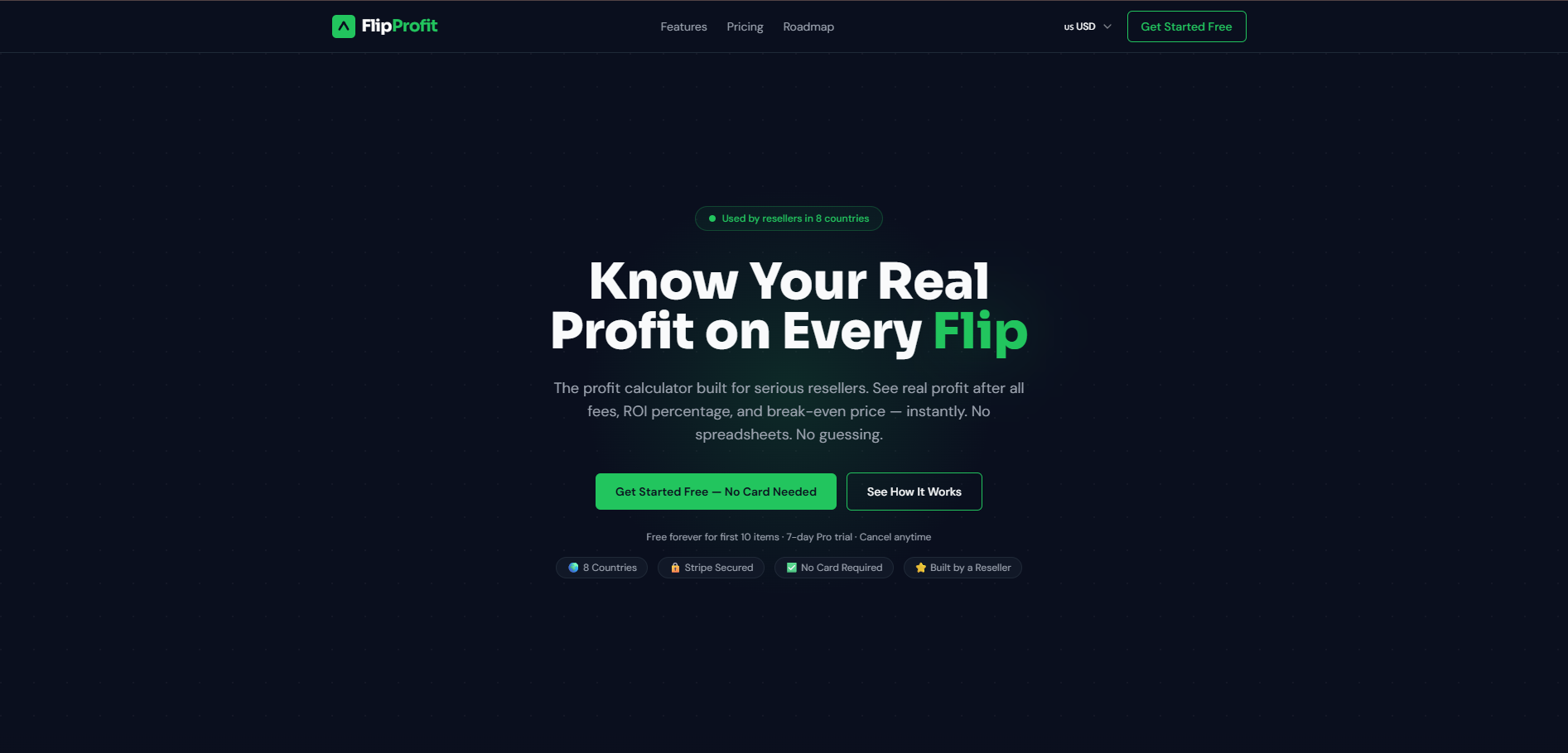 FlipProfit desktop screenshot